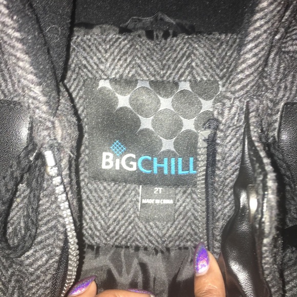 Toddler wool like chevron coat. - Picture 2 of 2